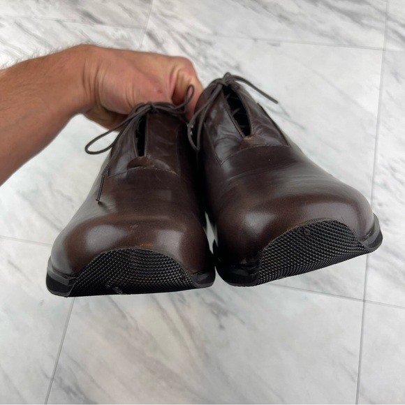 •Warren Edwards Men's Dress Shoes Size 11.5 Brown derby oxfords vibram sole - Picture 4 of 15